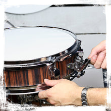 Load image into Gallery viewer, Piccolo Snare Drum 13&quot; x 3.5&quot; by GRIFFIN - 100% Poplar Wood Shell Black Hickory Finish &amp; Drum Head
