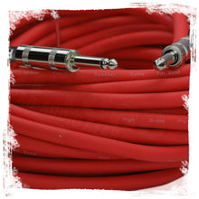 Load image into Gallery viewer, 1/4&quot; to 1/4 Male Jack Speaker Cables (2 Pack) by FAT TOAD - 25ft Professional Pro Audio Red DJ
