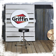 Load image into Gallery viewer, Drum Throne Stand by GRIFFIN - Padded Drummer’s Seat - Comfortable Drum Set Percussion Chair
