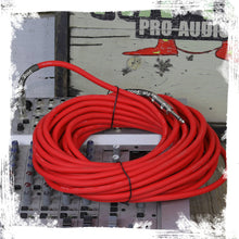 Load image into Gallery viewer, 1/4&quot; to 1/4 Male Jack Speaker Cables (2 Pack) by FAT TOAD - 50ft Professional Pro Audio Red DJ
