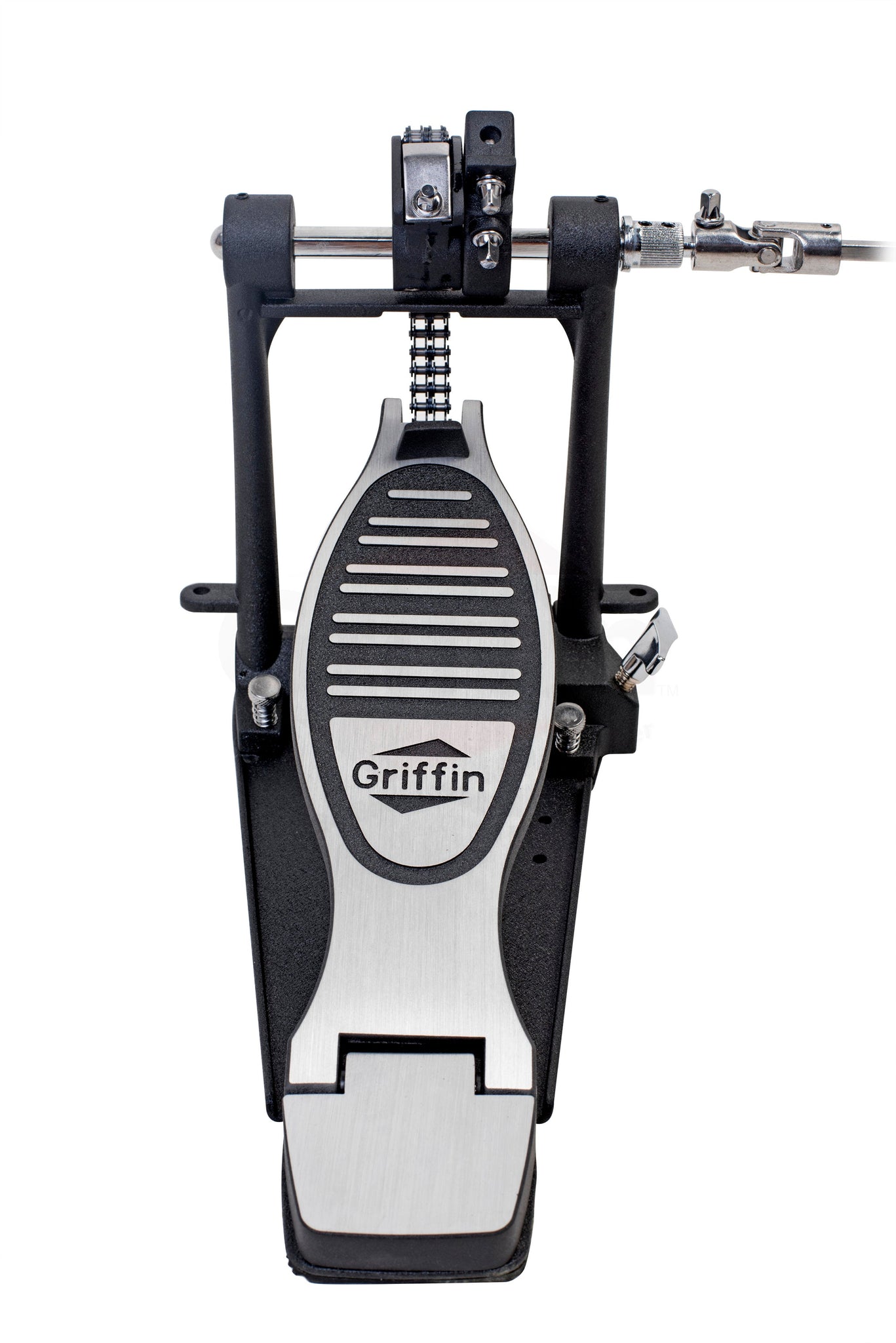 Deluxe Double Kick Drum Pedal for Bass Drum by GRIFFIN - Twin Set Foot Pedal
