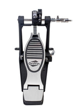 Load image into Gallery viewer, Deluxe Double Kick Drum Pedal for Bass Drum by GRIFFIN - Twin Set Foot Pedal - Quad Sided Beater
