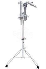 Load image into Gallery viewer, Double Tom Drum Stand with Cymbal Arm by GRIFFIN - Drummers Percussion Set Hardware Kit
