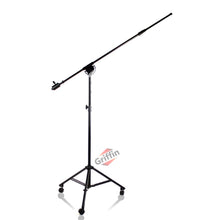 Load image into Gallery viewer, GRIFFIN Professional Studio Microphone Boom Stand with Casters - Extended Height Recording Mic
