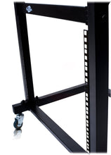 Load image into Gallery viewer, Rack Mount Rolling Stand &amp; Adjustable Mixer Platform Rails by GRIFFIN - Music Studio 19U Cart Holder
