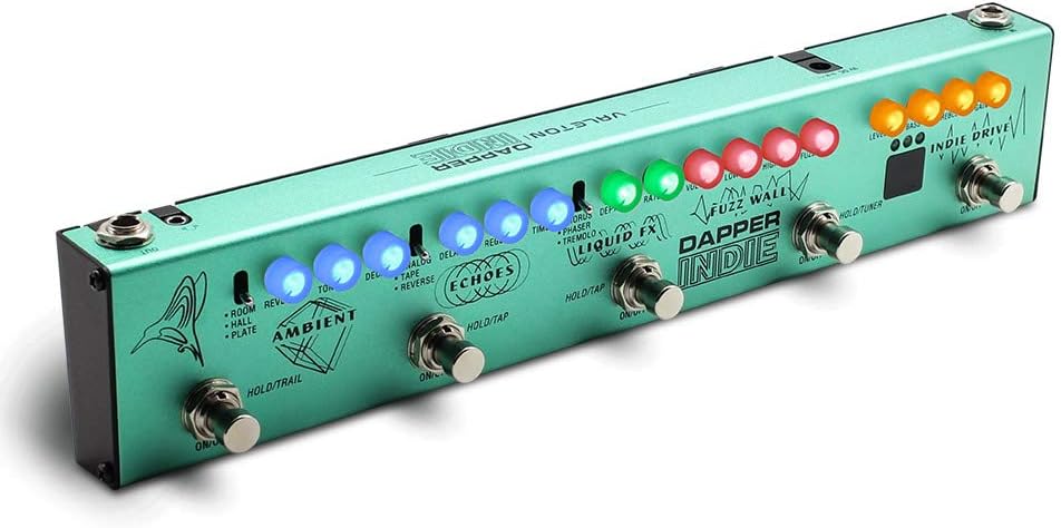 Valeton Dapper Indie Effect Strip with Tuner, Indie Drive, Fuzz