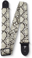 Load image into Gallery viewer, Perri&#39;s Leather 2&quot; Faux Snake Skin Beige Guitar Strap VGS-7553
