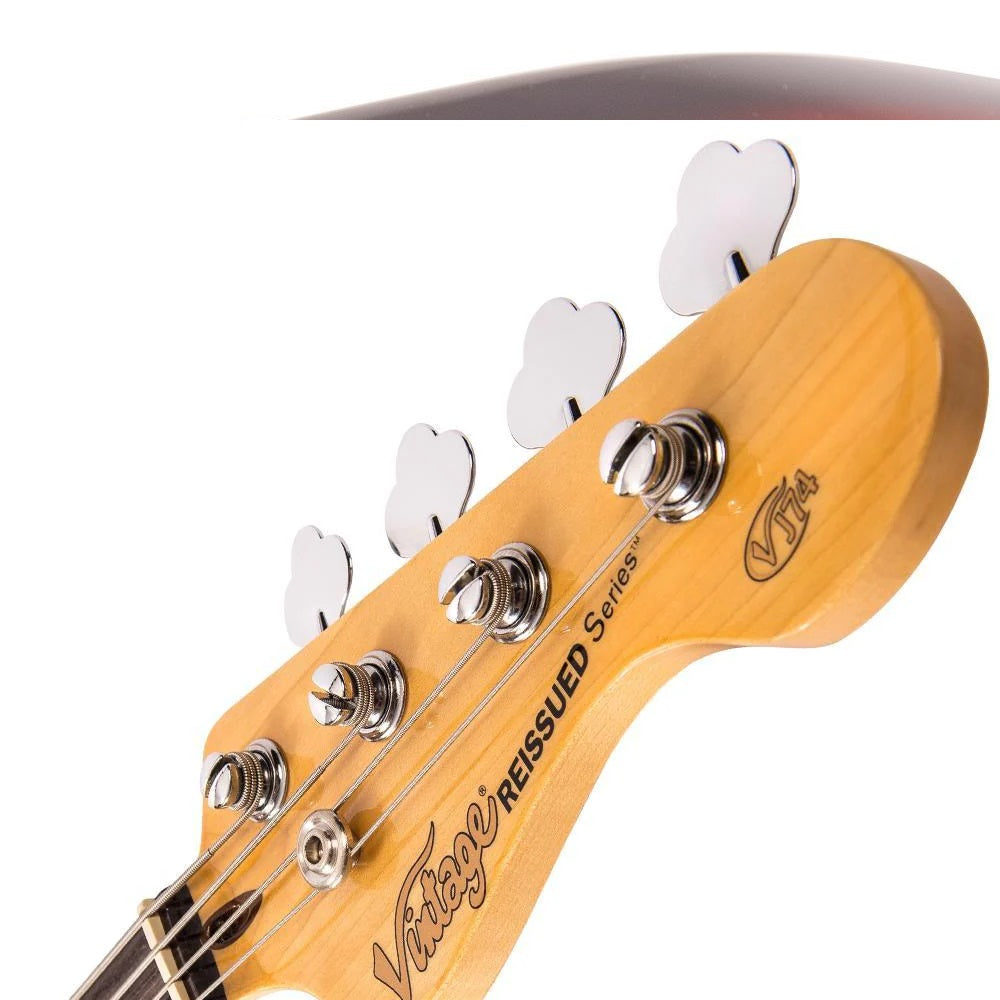 Vintage VJ74 ReIssued Bass Sunset Sunburst VJ74SSB