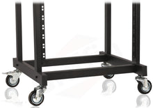 Load image into Gallery viewer, GRIFFIN Rack Mount Cart Stand &amp; Top Mixer Platform 25U - Rolling Music Studio Booth Case Holder
