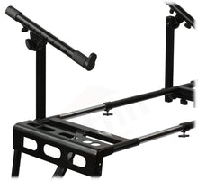 Load image into Gallery viewer, GRIFFIN 2-Tier DJ Coffin Workstation Stand - Double Table Top Keyboard &amp; Laptop Holder Mount
