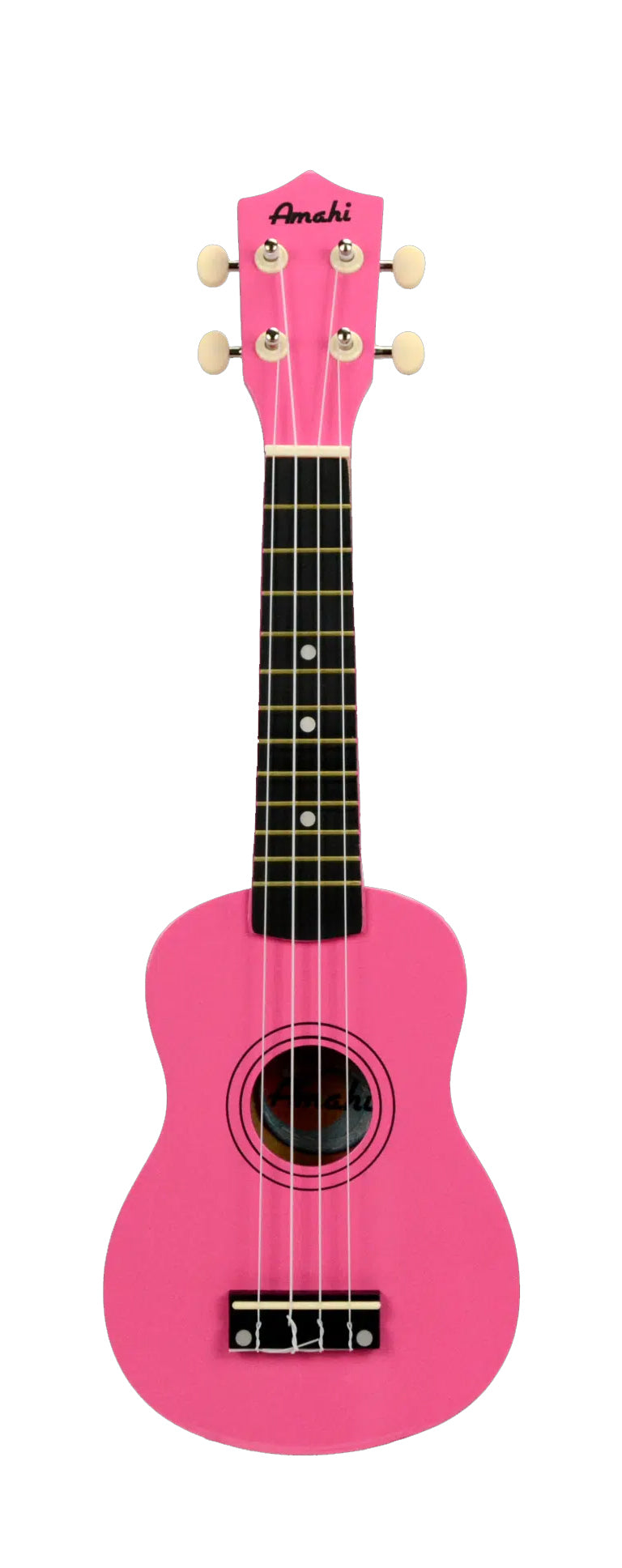 Amahi Jelly Bean AMUKDP Soprano Ukulele with Bag - Dragonfruit