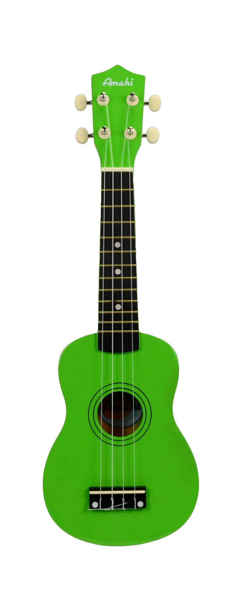 Amahi Jelly Bean AMUKGR Soprano Ukulele with Bag - Green Apple