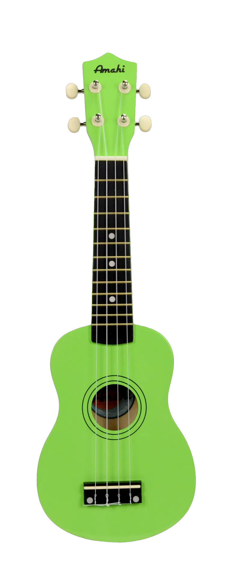 Amahi Jelly Bean AMUKLG Soprano Ukulele with Bag - Sour Apple