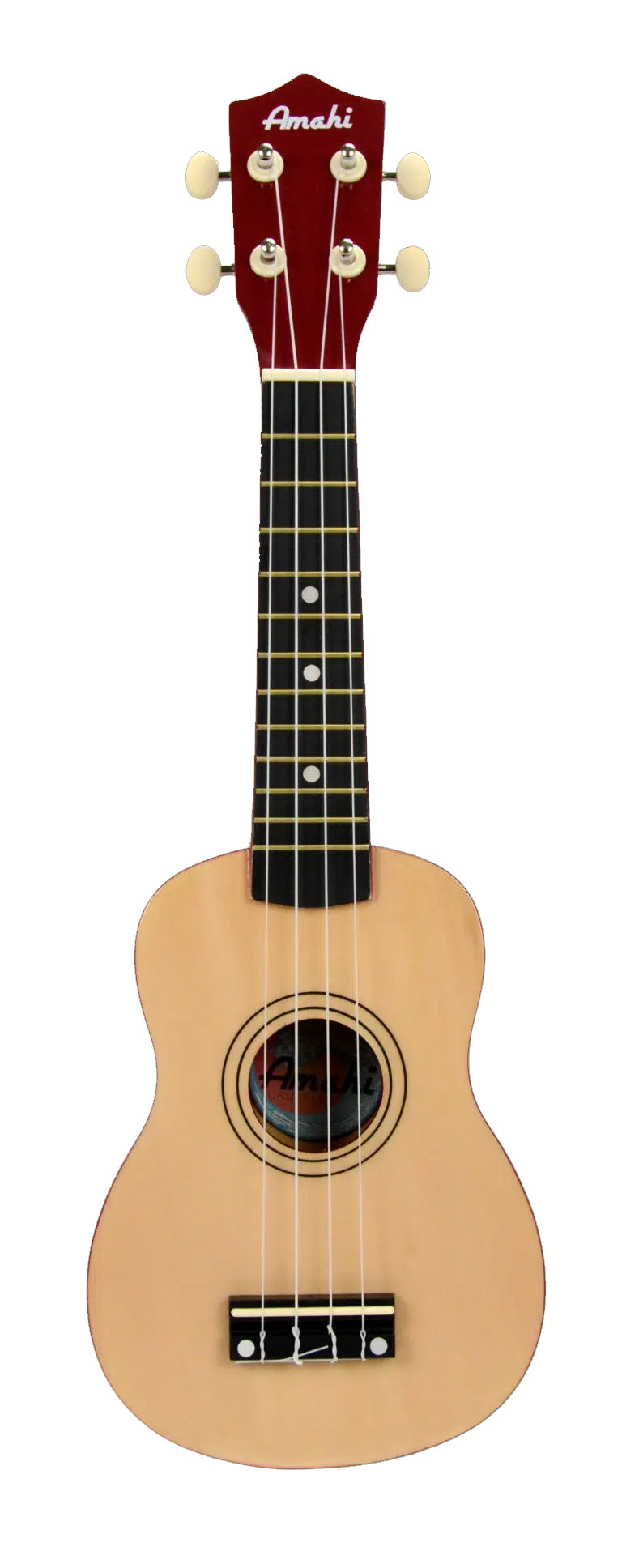 Amahi Jelly Bean AMUKTN Soprano Ukulele with Bag - Toasted Marshmellow