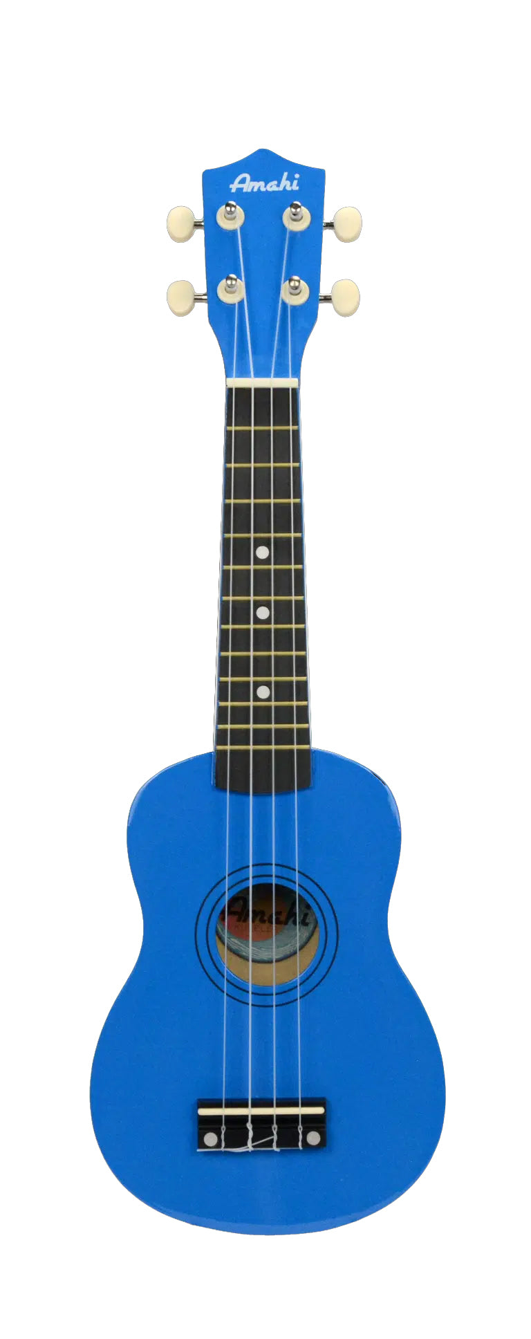 Amahi Jelly Bean AMUKDB Soprano Ukulele with Bag - Blueberry