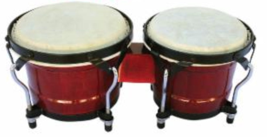 7-Inch & 6.5-Inch Latin Wood Bongos - Mahogany