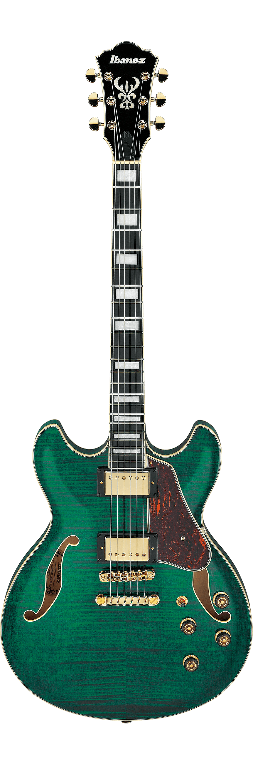 Ibanez AS93FM Artcore Expressionist Electric Guitar Transparent Moss Green