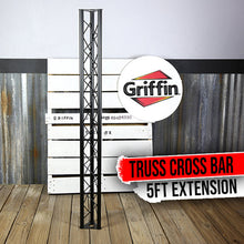 Load image into Gallery viewer, Triangle Truss Segment Extension by GRIFFIN - 5Ft Extra Trussing Section for DJ Booth Lighting
