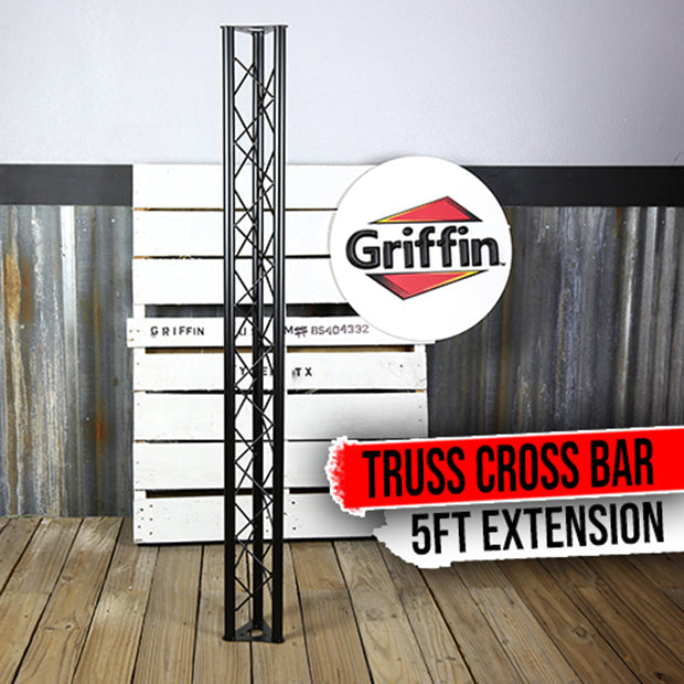 Triangle Truss Segment Extension by GRIFFIN - 5Ft Extra Trussing Section for DJ Booth Lighting