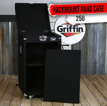 Load image into Gallery viewer, Ultimate Rackmount Studio Mixer Flight Road Case By GRIFFIN - 25U Mount Space Pro-Audio Amp Cabinet

