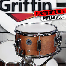 Load image into Gallery viewer, Popcorn Snare Drum by GRIFFIN - Soprano Firecracker 10&quot; x 6&quot; Poplar Wood Shell with Hickory PVC
