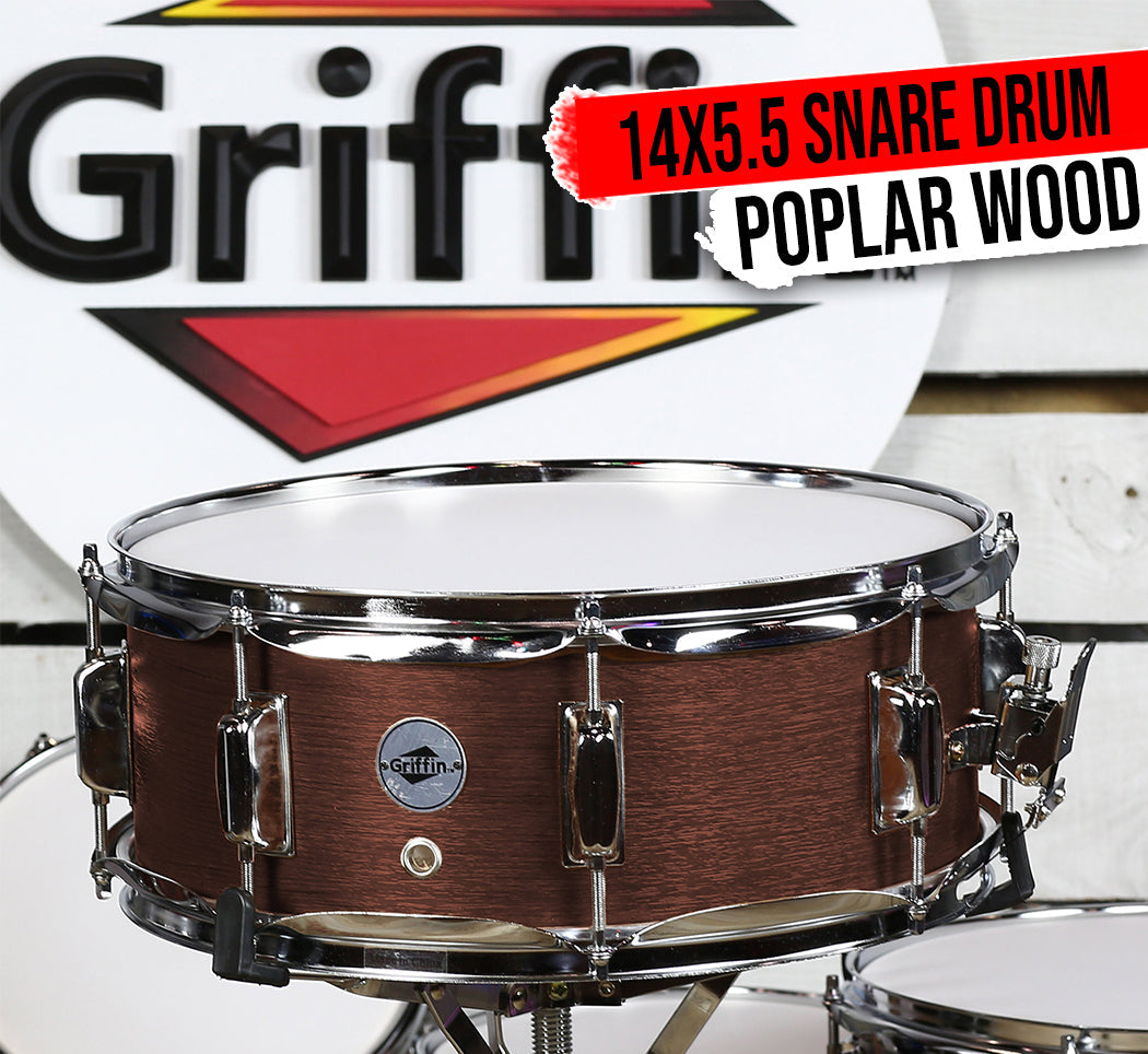 GRIFFIN Snare Drum - Poplar Wood Shell 14