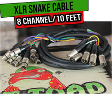 Load image into Gallery viewer, XLR Snake Cable Patch (10ft X 8 Channels) by FAT TOAD - Studio Stage, Live Sound Recording Multicore
