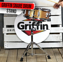 Load image into Gallery viewer, GRIFFIN Deluxe Snare Drum Stand - Percussion Hardware Kit with Key - Double Braced Medium Weight
