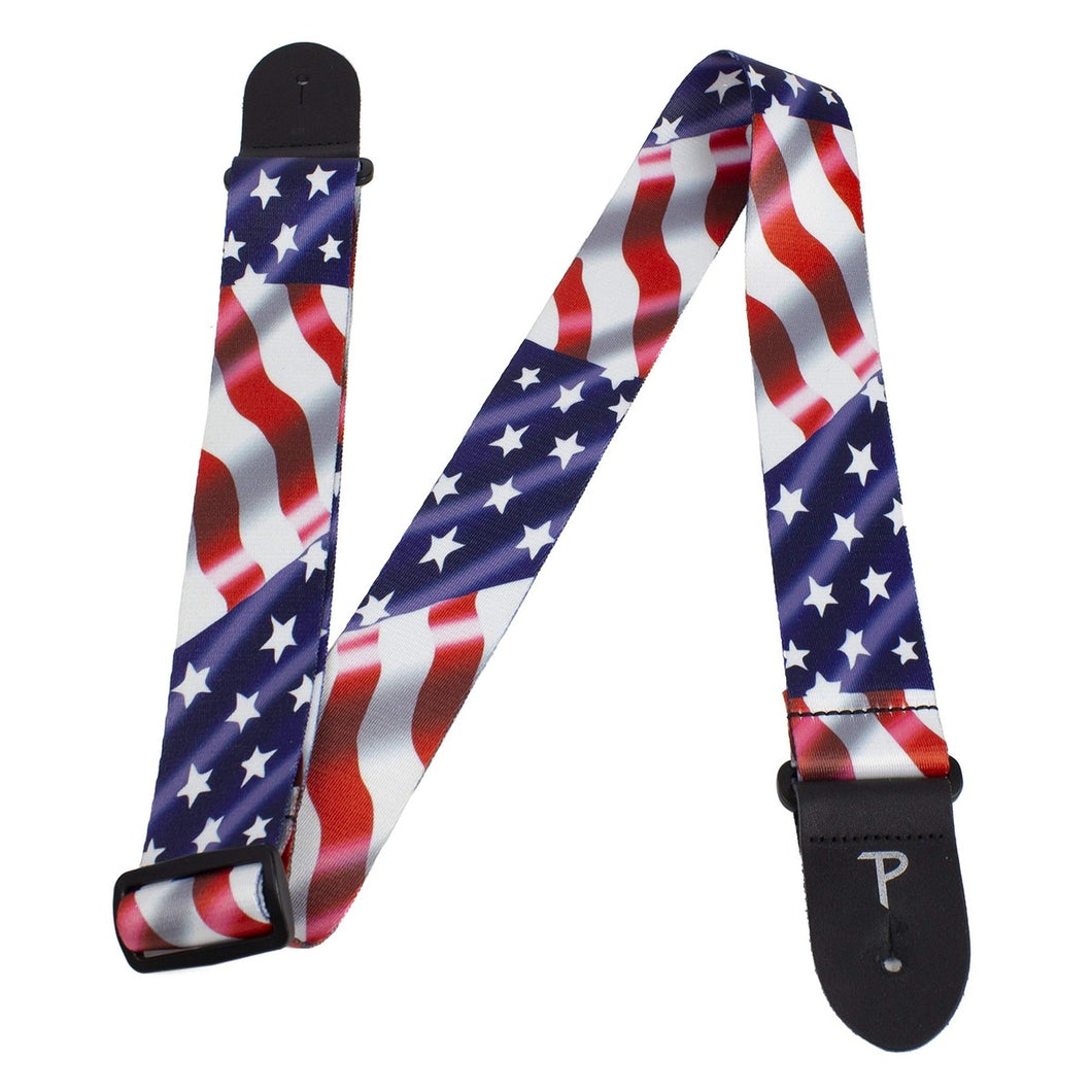 Perri's Leather US Flag Poly Guitar Strap LPCP-45
