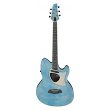 Load image into Gallery viewer, Ibanez Talman TCM50 Open Pore Denim Blue Acoustic Electric Guitar
