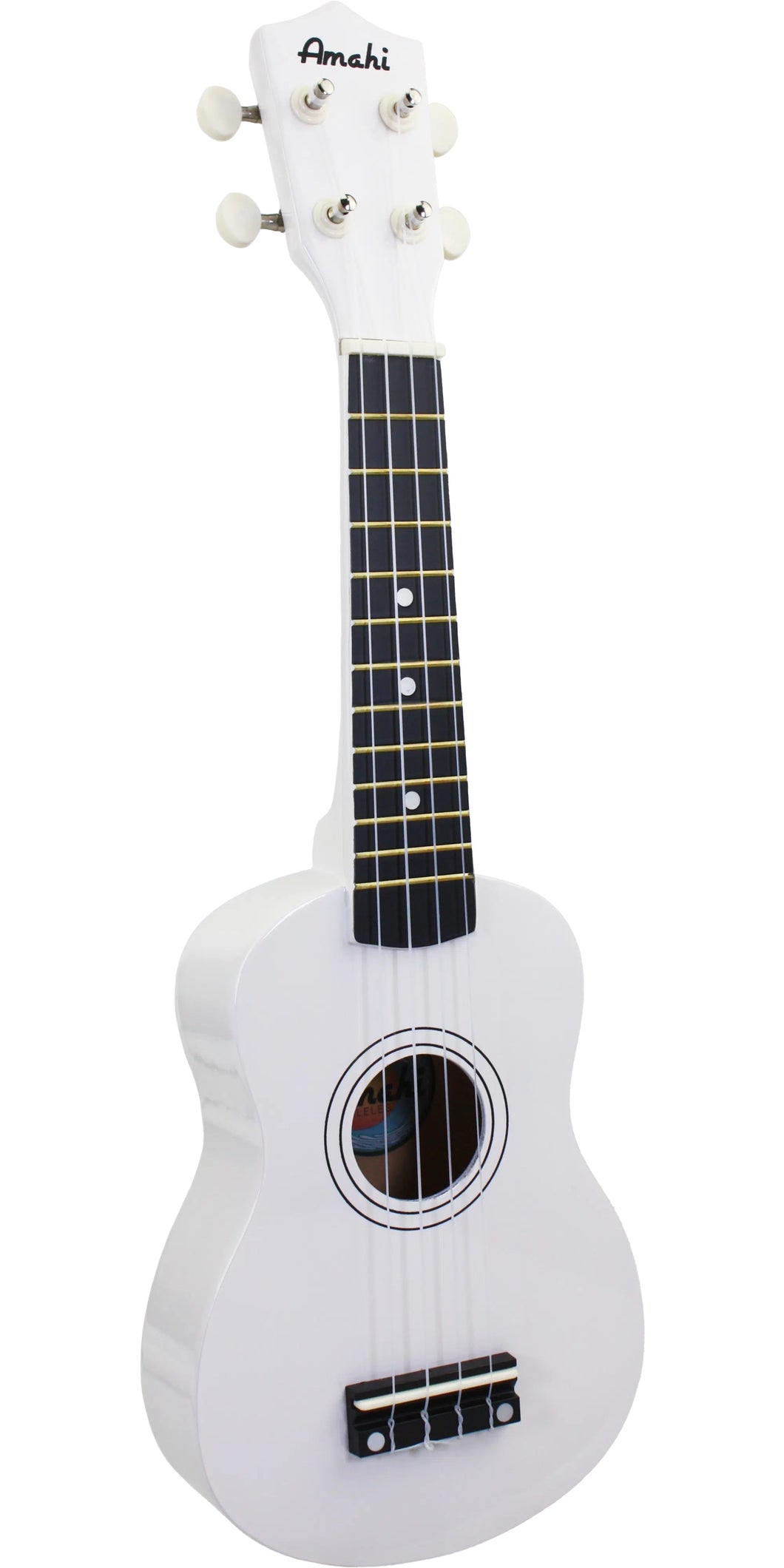 Amahi Jelly Bean AMUKWH Soprano Ukulele with Bag - Coconut