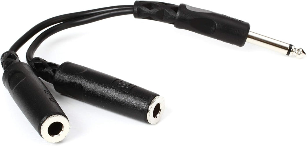 Hosa Y Cable 1/4 in TS to Dual 1/4 in TSF YPP111