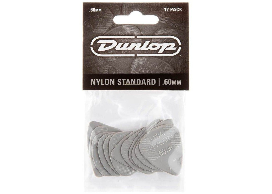 Dunlop 44P.60 Nylon Standard, Light Gray, .60mm, 12/Player's Pack