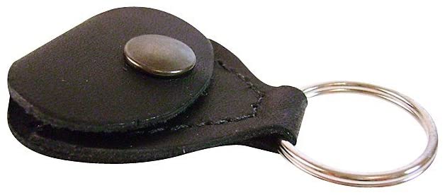 Leather Pick Holder Keychain LPH-Black