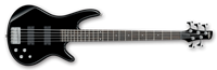 Ibanez GSR205BK 5-String Electric Bass Guitar, Black Finish