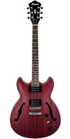 Ibanez Semi-Hollow Electric Guitar-Transparent Red Flat (AS53TRF)