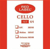 Red Label Super Sensitive Steelcore 4/4 Cello Strings: Set