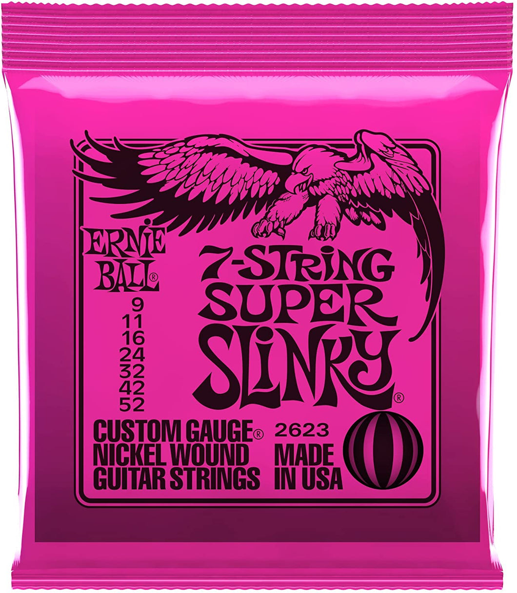 Ernie Ball 7-String Super Slinky Nickel Wound Set, .009 - .052