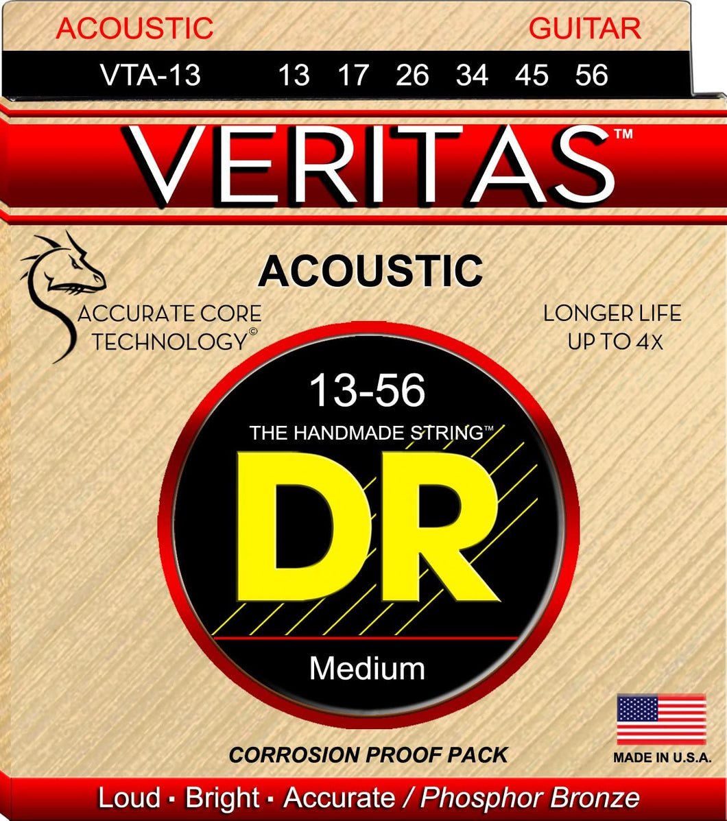 DR Strings VERITAS Phosphor Bronze Acoustic Guitar (VTA-13)