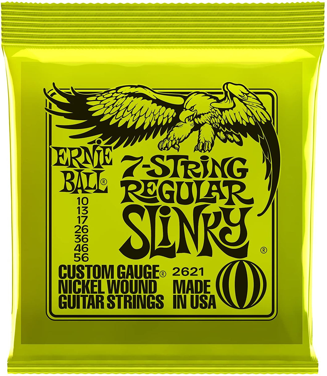 Ernie Ball 7-String Regular Slinky Nickel Wound Set, .010 - .056