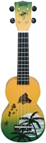 Mahalo Ukuleles Mahalo Designer Series Ukulele, Right Handed, Green Burst, Soprano (MD1HA gnb)
