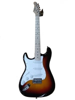 Austin AST100 Series Left Handed Strat Style Electric Guitar, Sunburst