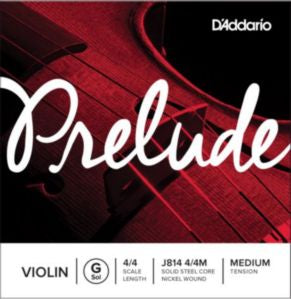 D'Addario Prelude Violin G 4/4 Scale Length  J81444M Medium Tension