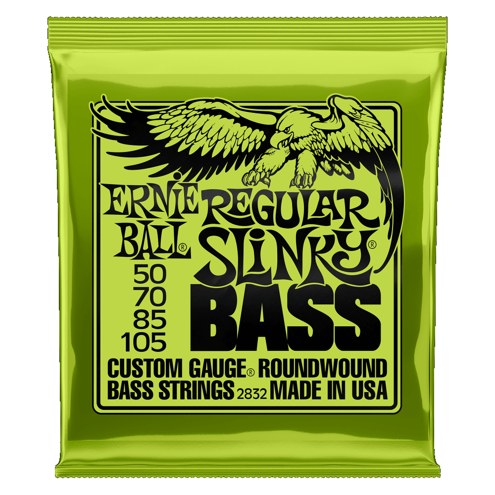 Ernie Ball Regular Slinky Roundwound Bass Strings 50, 70, 85, 105 2832