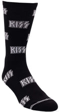 Load image into Gallery viewer, Perri&#39;s Kiss All Over Logo Short Crew Sock Black - 1 pair KSA301-001
