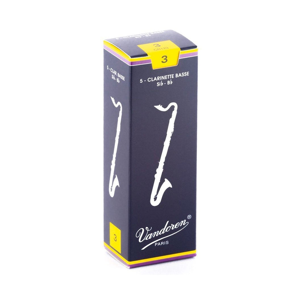 Vandoren Bass Clarinet Reeds, Strength 3.0 CR123, 5-pack