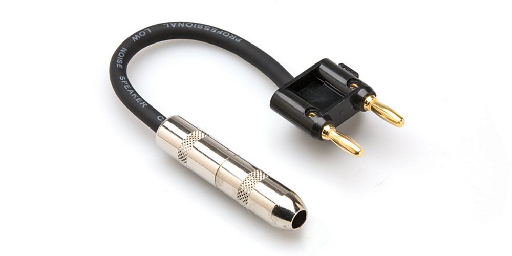 Hosa Cable BNP116BK 1/4 inch To Banana Plug Speaker Adaptor