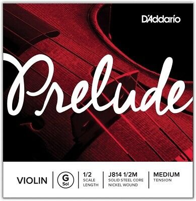 D'Addario Prelude Violin G 1/2 Scale Length J814 1/2M Medium Tension