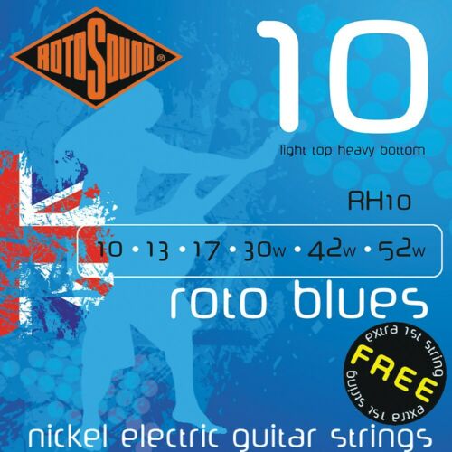 Rotosound Electric Guitar Strings  - Roto Blues, Light Top Heavy Bottom 10s