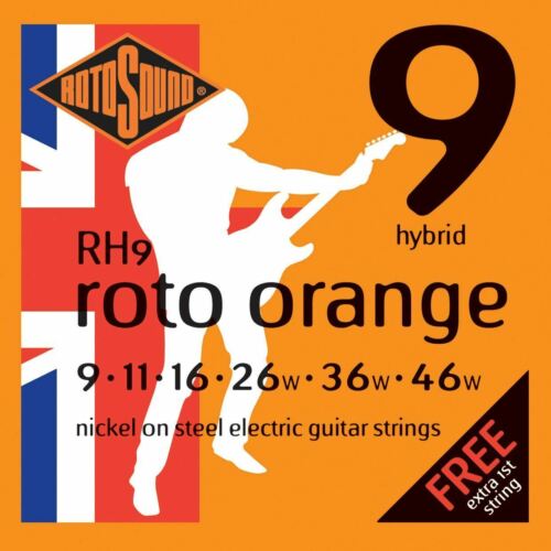 Rotosound Electric Guitar Strings  - Roto Orange Hybrid 9s